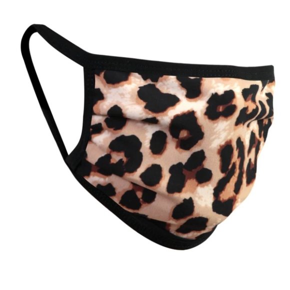 New! Leopard Print Face Cover - Picture 4 of 4